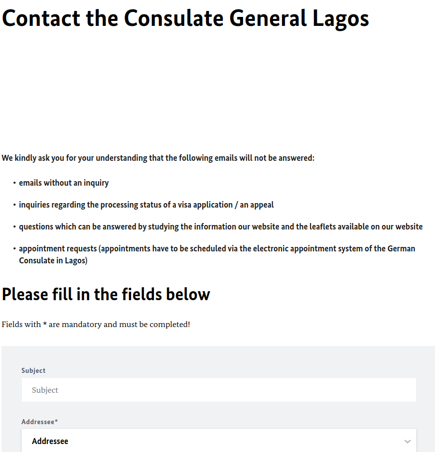 switzerland embassy in nigeria email