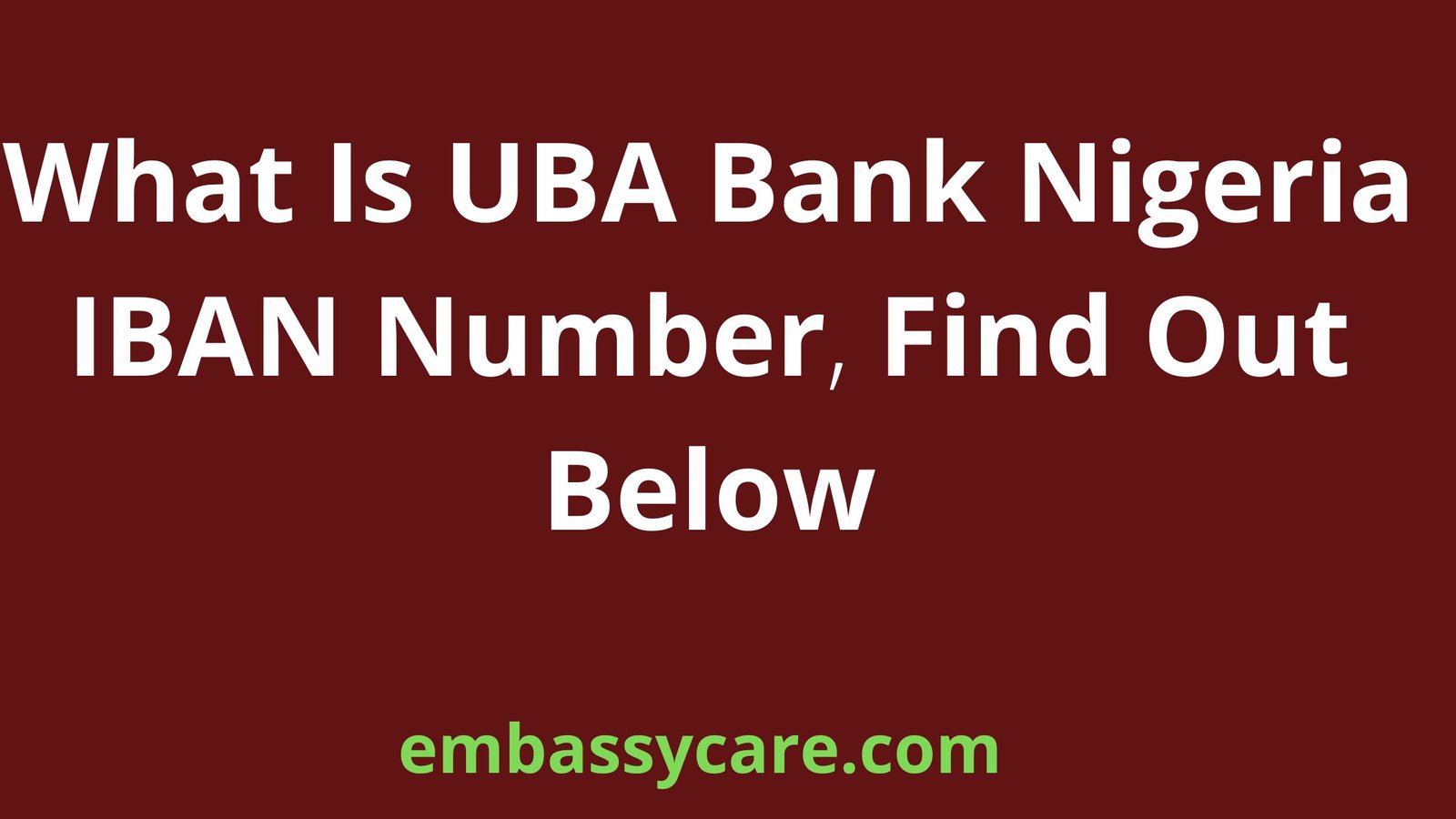 what is uba iban number in nigeria